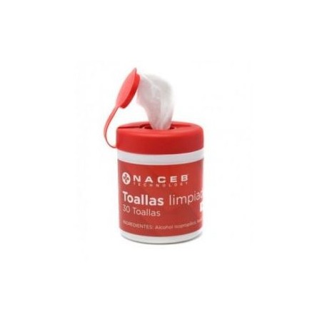TOALLAS NACEB NACEB TECHNOLOGY NA-0801 ROJO PAÑOS HUMEDOS COMPUTADORAS