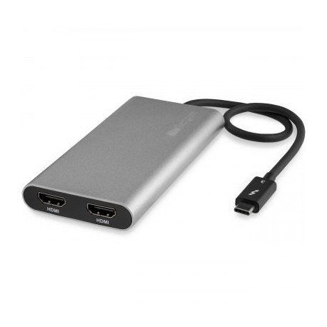 ADAPTADOR DE VIDEO STARTECH TB32HD24K60 THUNDERBOLT 3-DOBLE HDMI 4K