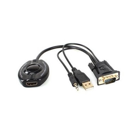 CONVERTIDOR BROBOTIX 150620 NEGRO VGA/AUDIO A HDMI