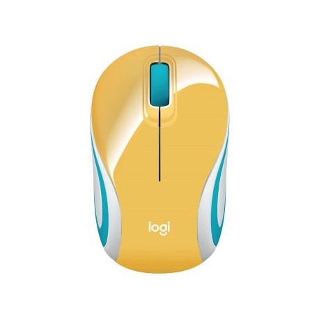 MOUSE MINI LOGITECH INALAMBRICO M187 AMARILLO 910-005365