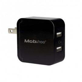 KIT CARGADOR USB CON CABLE LIGHTNING MOBIFREE MB-914192 PARED NEGRO
