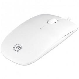 MOUSE MANHATTAN SILUETA USB OPTICO 1000DPI BLANCO 177627