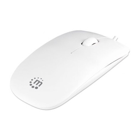 MOUSE MANHATTAN SILUETA USB OPTICO 1000DPI BLANCO 177627