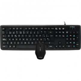 KIT TECLADO ACTECK ALAMBRICO SLIM / MOUSE ALAMBRICO KT400 AC-922838