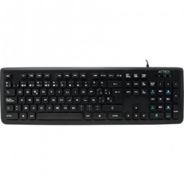 TECLADO ACTECK ESTANDAR ALAMBRICO NEGRO SLIM K400 AC-922814
