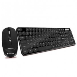 KIT TECLADO Y MOUSE OPTICO TECHZONE TZ18COMB01-INA INALAMBRICOS USB