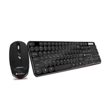 KIT TECLADO Y MOUSE OPTICO TECHZONE TZ18COMB01-INA INALAMBRICOS USB