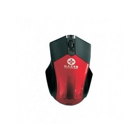 MOUSE NACEB OPTICO USB 1000 DPI ALAMBRICO ROJO/NEGRO NA-037R