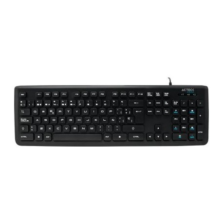 TECLADO ACTECK ESTANDAR ALAMBRICO NEGRO SLIM K400 AC-922814