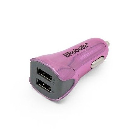 CARGADOR PARA AUTO BROBOTIX ROSA ENCENDEDOR 963264