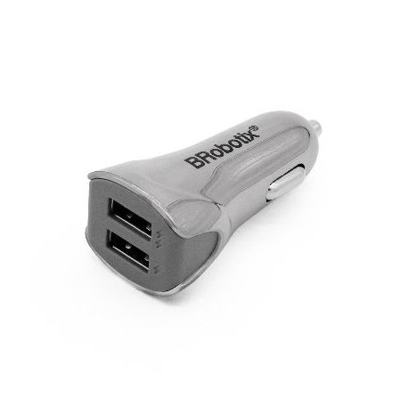 CARGADOR PARA AUTO BROBOTIX PLATA ENCENDEDOR 963257