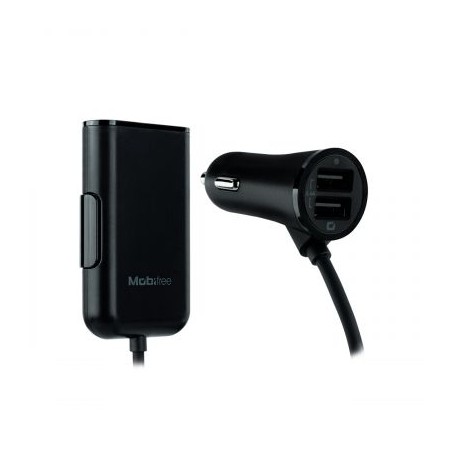 CARGADOR MOBIFREE CARGADOR DE COCHE 4 PUERTOS NEGRO AUTO 4 MB-923316