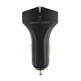 CARGADOR PARA AUTO 2 PUERTOS USB NEGRO PERFECT CHOICE PC-240778