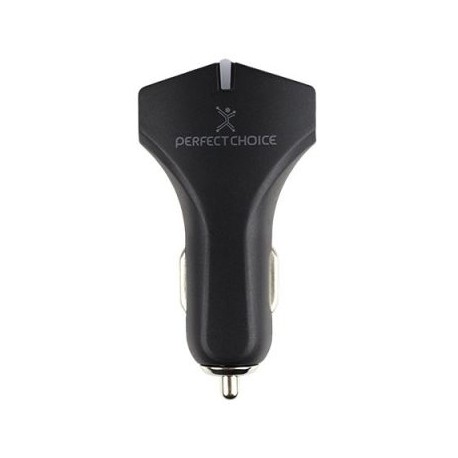 CARGADOR PARA AUTO 2 PUERTOS USB NEGRO PERFECT CHOICE PC-240778