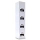 HUB USB BROBOTIX 180727-1 USB 2.0 COLOR BLANCO 4 PUERTOS