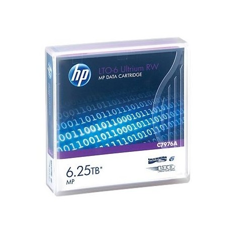 CARTUCHO DE DATOS RECARGABLE HPE LTO-6 ULTRIUM 6.25TB C7976A