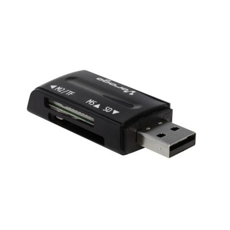 LECTOR DE TARJETAS VORAGO CR-101 SD MSD M2 TF NEGRO USB