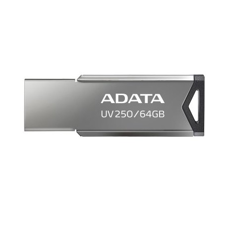 MEMORIA USB FLASH ADATA UV250 64GB USB 2.0 PLATA (AUV250-64G-RBK)