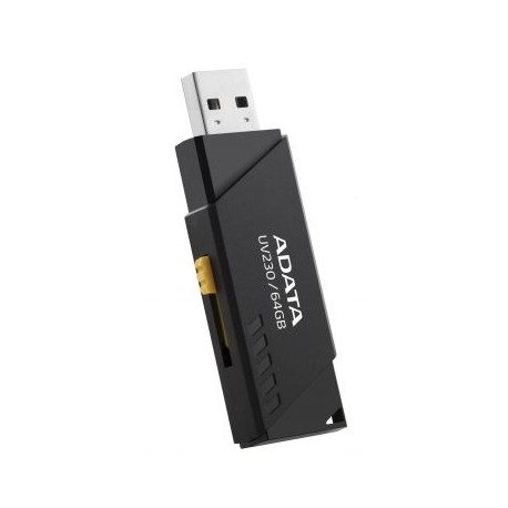MEMORIA FLASH ADATA UV230 64GB USB 2.0 NEGRO PC-MAC AUV230-64G-RBK