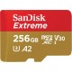 MEMORIA SANDISK MICRO SDXC EXTREME 256GB A2 V30 (SDSQXA1-256G-GN6MA)