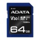 MEMORIA SD ADATA SDXC UHS-I U3 64 GB 100 MB/S 60 MB/S AZUL CLASE 10