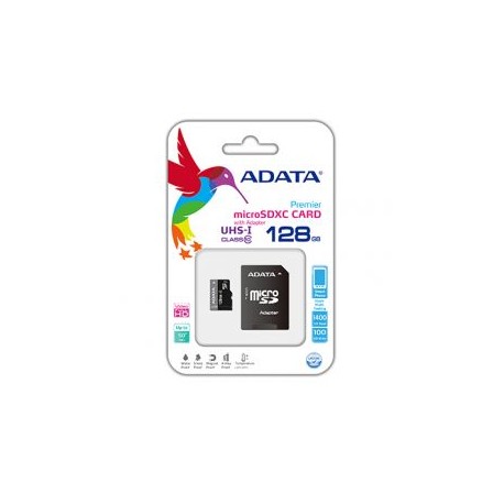 MEMORIA MICRO SDHC ADATA 128GB UHS-I U1 C/ ADAPT (AUSDX128GUICL10-RA1)