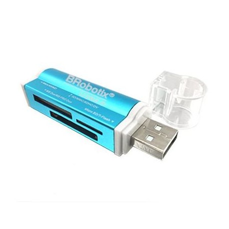 LECTOR USB BROBOTIX 180420A USB V2.0 AZUL