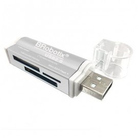 LECTOR USB BROBOTIX 180420P PLATA USB 2.0