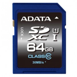 MEMORIA SD ADATA PREMIER SDXC CLASE 10 - 64 GB, AZUL