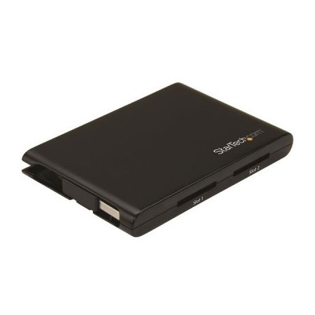 LECTOR DE MEMORIA SD CON 2 RANURAS USB 3.0 5Gbit/s COLOR NEGRO