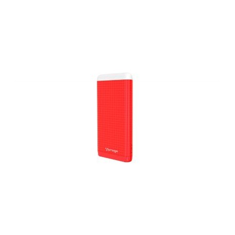POWER BANK VORAGO PB-400 10000 mAh ROJO 2 ENTRADAS USB