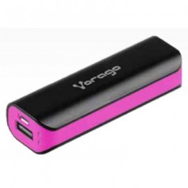 POWER BANK VORAGO AU-109 2200 mAh NEGRO/ROSA BOLSA SIN CABLE