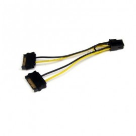 Cable 15cm de Poder  SATA a Conector 6 Pines STARTECH SATPCIEXADAP