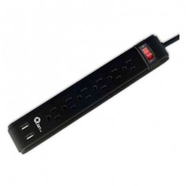 BARRA MULTICONTACTOS QIAN PINYAO EN260 6 CONTACTOS 2 USB