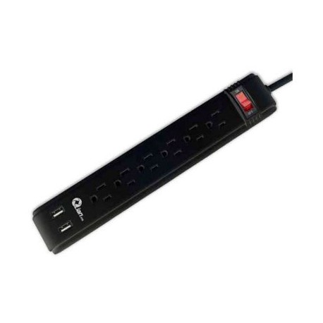 BARRA MULTICONTACTOS QIAN PINYAO EN260 6 CONTACTOS 2 USB