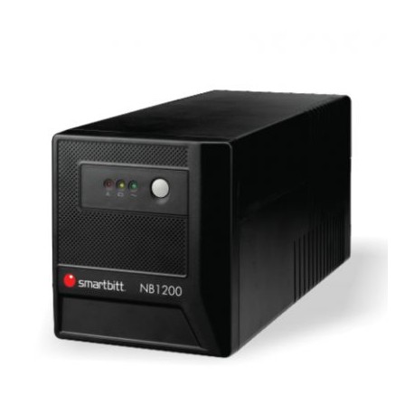 NO BREAK SMARTBITT 1200VA 600W NEGRO HOGAR Y OFICINA