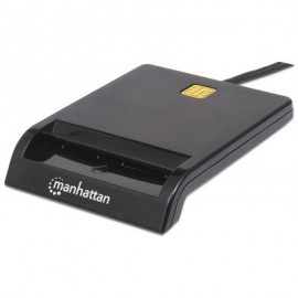 LECTOR DE TARJETAS INTELIGENTES CONTACTO EXTERNO USB MANHATTAN 102049