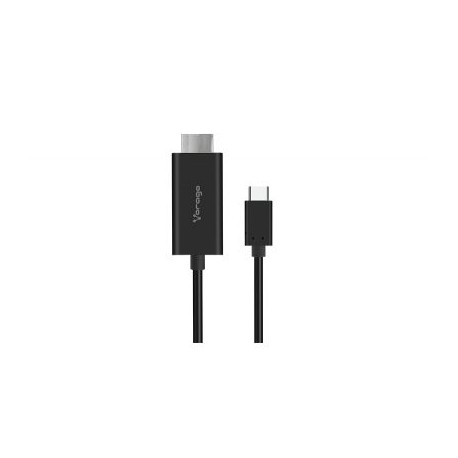 CABLE CONVERTIDOR VORAGO CAB-304 TIPO C A HDMI 4K 1.8M NEGRO