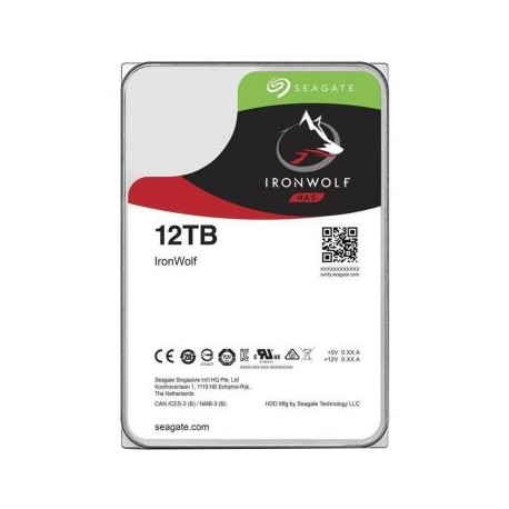 DISCO DURO SEAGATE IRONWOLF NAS 3.5" 12TB SATA 7200RPM 256MB ST12000VN