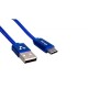 CABLE USB TIPO C VORAGO CAB-123 CARGA RAPIDA 1M AZUL