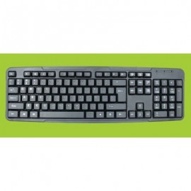 TECLADO ALAMBRICO STYLOS CONEXION USB ERGONOMICO STPTEC3B