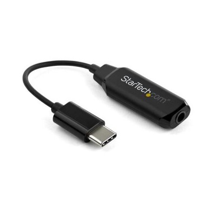 CONVERTIDOR STARTECH DE AUDIO STARTECH USB-C A 3.5MM NEGRO USB-C A AUX