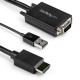 CABLE STARTECH ADAPTADOR DE VGA A HDMI DE 2M CON AUDIO VIA USB 1080P