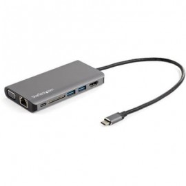 ADAPTADOR USB-C MULTIPUERTOS HDMI/VGA 100W PD LECTOR DE SD