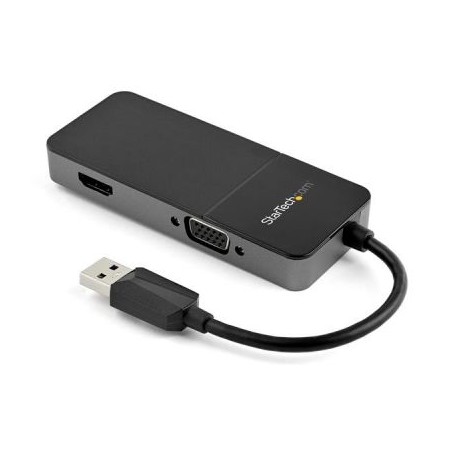 ADAPTADOR DE VIDEO USB 3.0 A H DMI Y VGA 4K 30HZ MULTIPUERTOS