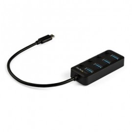 HUB USB TIPO C DE 4 PUERTOS USB-A CON INTERRUPTORES
