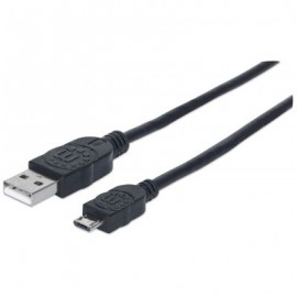 CABLE USB MANHATTAN ALTA VELOCIDAD USB 2.0 A A MICRO USB 2.0 B 3M
