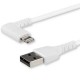 CABLE LIGHTNING STARTECH CODO USB 1M CERTIFICADO BLANCO RUSBLTMM1MWR