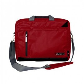 MALETIN TECHZONE P/LAPTOP NYLON ROJA/GRIS 16" TZ16MLMS22