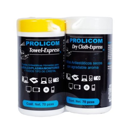 TOALLAS PROLICOM PAÑOS HUMEDOS LCD/TFT/PLASMA